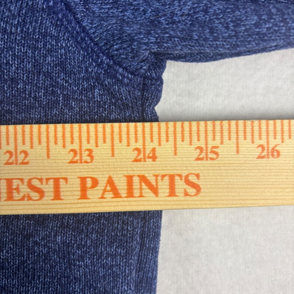 Van Heusen Mens XXL‎ Blue Crewneck Sweater Grey Racing Stripe Classic Fit Soft - Picture 5 of 13